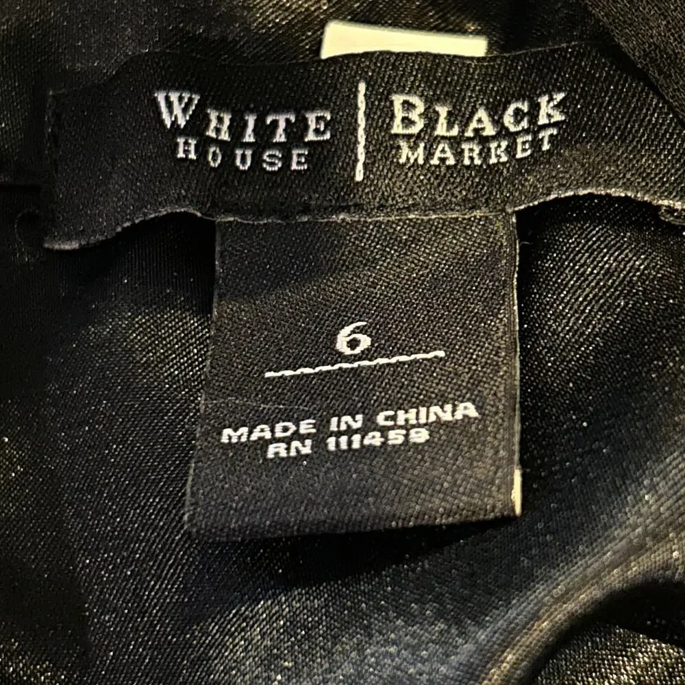 White House Black Market Button back chiffon halter dress Size 6 - Picture 8 of 11